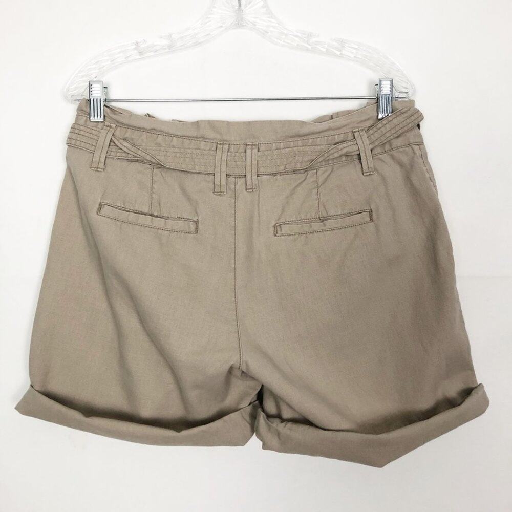 Sonoma Linen Cotton Blend Paper Bag Shorts Size 10 - Picture 4 of 7